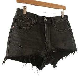 Distressed Denim Levi Shorts